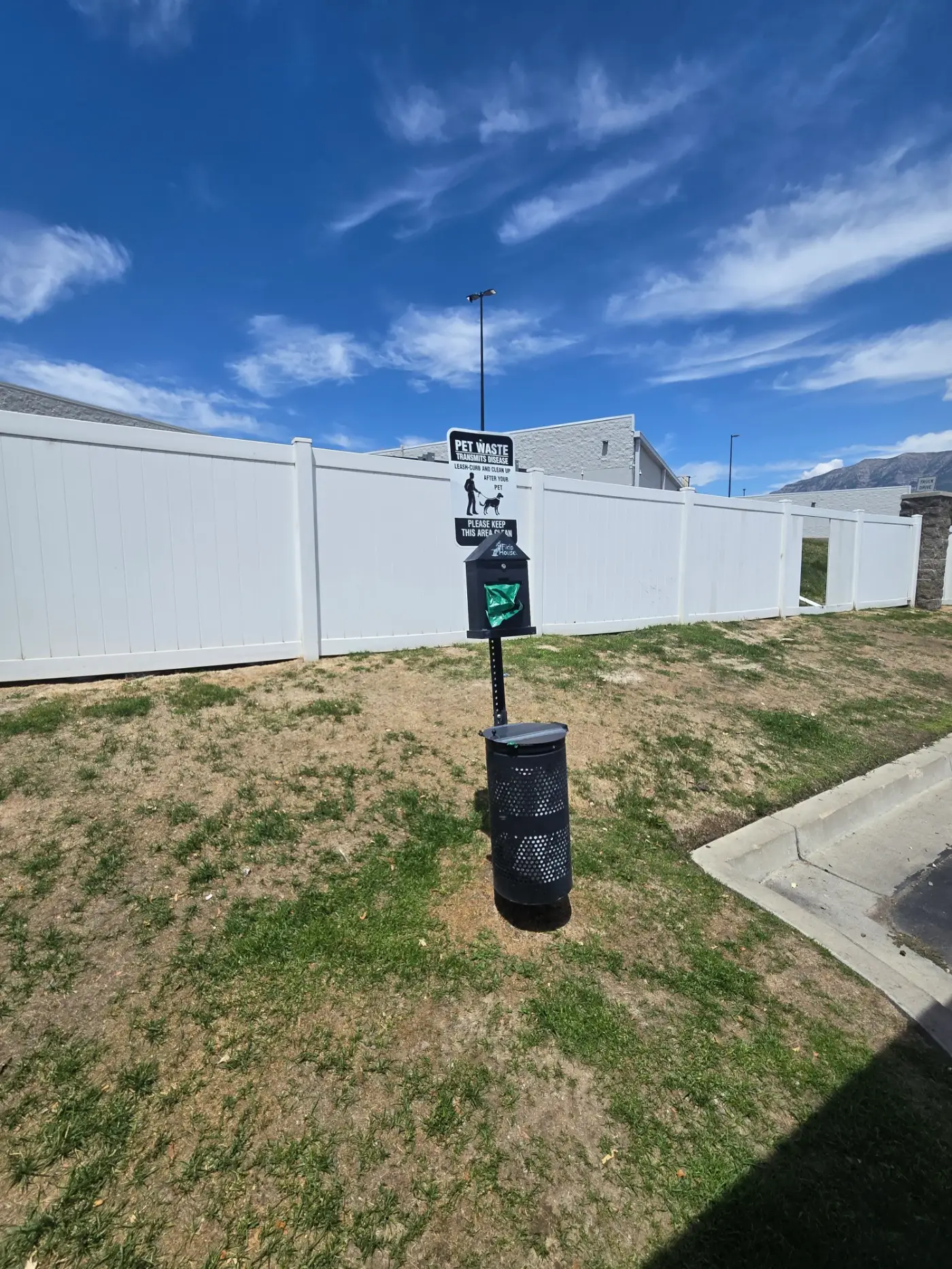 Pet waste station services installed and maintained for a community in Utah County